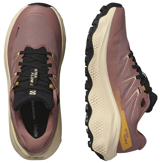 Кроссовки женские Salomon Ultra Flow 2 Gtx Burlwood/Tender Peach - Фото 3 большая