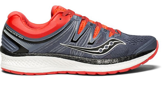Кроссовки женские Saucony Hurricane ISO 4 Grey/Black/ViZiRed - Фото 1 большая
