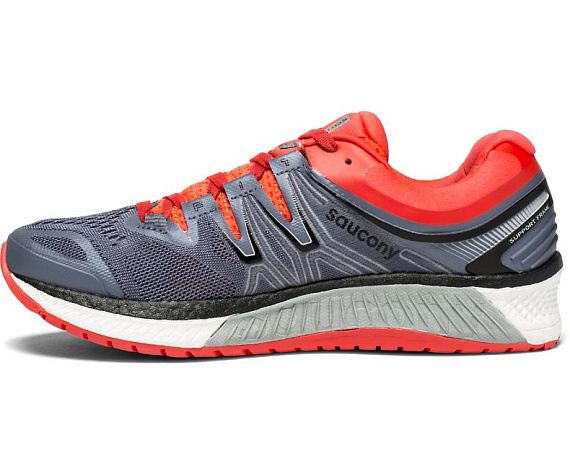 Кроссовки женские Saucony Hurricane ISO 4 Grey/Black/ViZiRed - Фото 2 большая