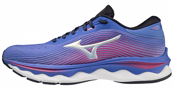 Кроссовки женские Mizuno Wave Sky 5 AmparoBlue/Wht/FFuchsia