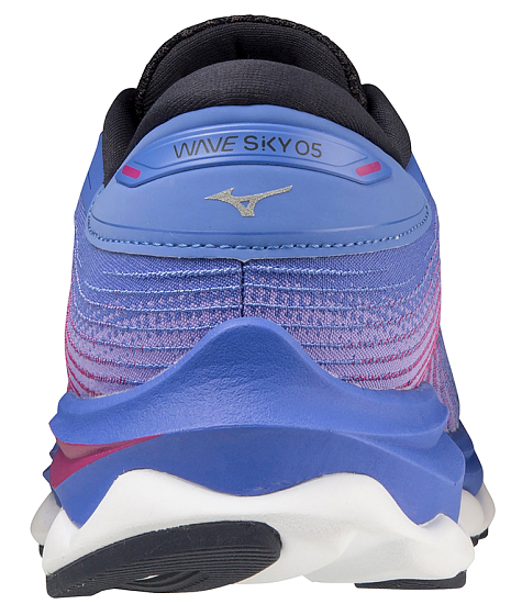 Кроссовки женские Mizuno Wave Sky 5 AmparoBlue/Wht/FFuchsia - Фото 4 большая