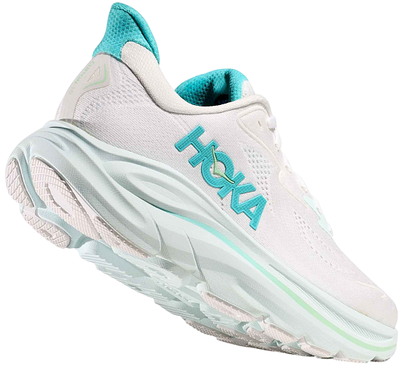 Кроссовки женские Hoka Clifton 10 White/Cielo Blue - Фото 3 большая