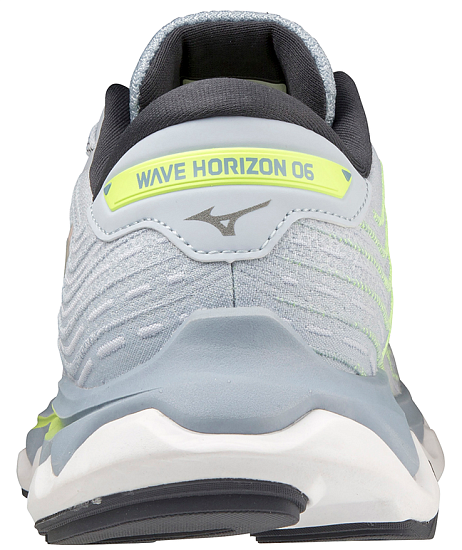 Кроссовки женские Mizuno Wave Horizon 6 сер-гол/бел/нео.лайм - Фото 4 большая