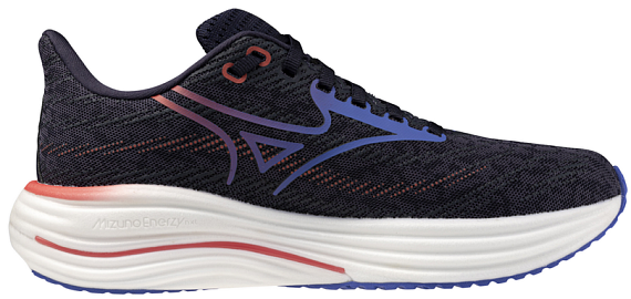 Кроссовки женские Mizuno Wave Rider 29 Odyssey Gray/Iris Bloom/Calyps - Фото 4 большая