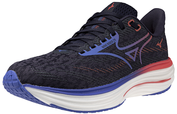 Кроссовки женские Mizuno Wave Rider 29 Odyssey Gray/Iris Bloom/Calyps - Фото 7 большая