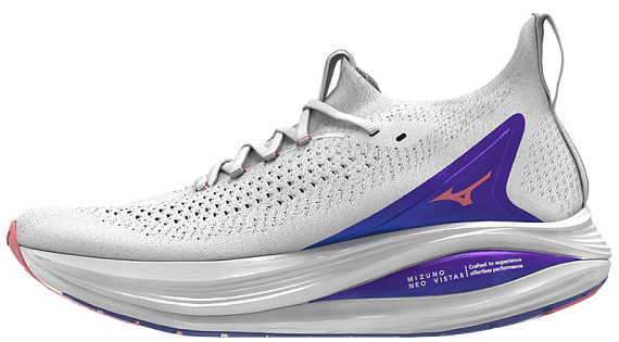 Кроссовки женские Mizuno Neo Vista 2 White/Striking Coral/Iris Bloo - Фото 2 большая