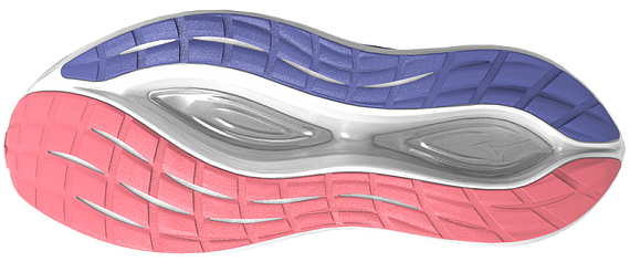 Кроссовки женские Mizuno Neo Vista 2 White/Striking Coral/Iris Bloo - Фото 3 большая