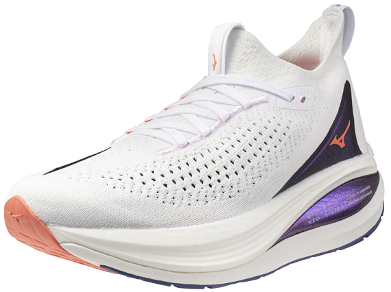 Кроссовки женские Mizuno Neo Vista 2 White/Striking Coral/Iris Bloo - Фото 7 большая