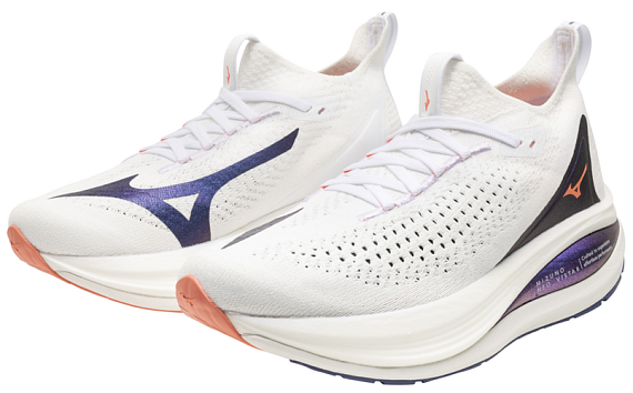 Кроссовки женские Mizuno Neo Vista 2 White/Striking Coral/Iris Bloo - Фото 9 большая