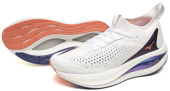 Кроссовки женские Mizuno Neo Vista 2 White/Striking Coral/Iris Bloo - Фото 10 большая