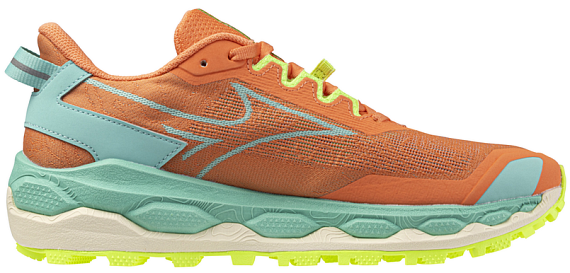 Кроссовки женские Mizuno Wave Mujin 11 Fresh Salmon/Pristine/Sharp Gr - Фото 4 большая