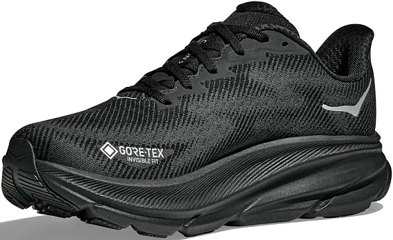 Кроссовки женские Hoka Clifton 9 Gtx Black/Black - Фото 3 большая