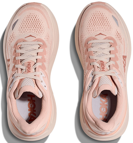 Кроссовки женские Hoka Bondi 9 Rose Latte/Rose Cream - Фото 4 большая
