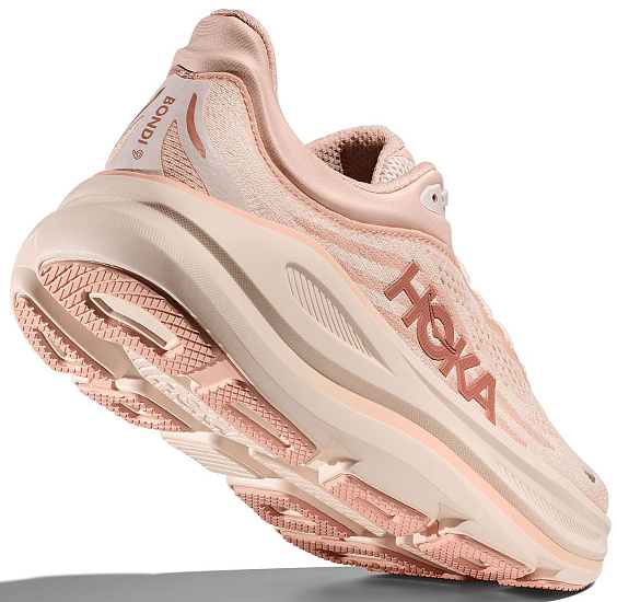 Кроссовки женские Hoka Bondi 9 Rose Latte/Rose Cream - Фото 6 большая