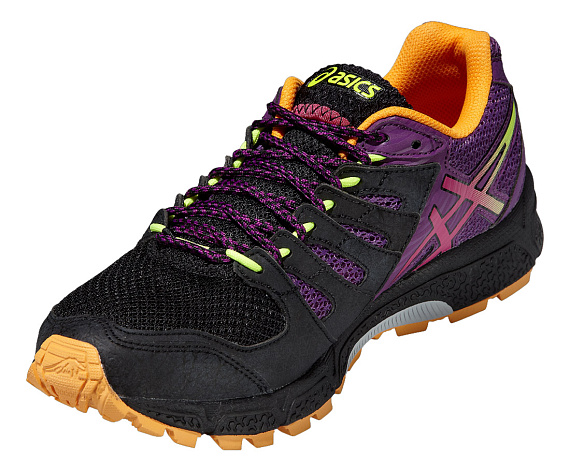 Кроссовки женские ASICS GEL-FujiAttack 4 G-TX фиолетовый/черный - Фото 3 большая