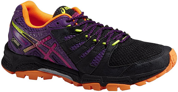 Кроссовки женские ASICS GEL-FujiAttack 4 G-TX фиолетовый/черный - Фото 1 большая