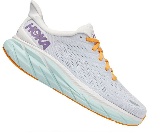 Кроссовки женские Hoka Clifton 8 Blanc De Blanc/White - Фото 2 большая