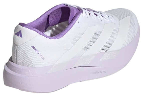 Кроссовки женские Adidas Adizero Evo Sl Ftwwht/Zeromt/Prptnt - Фото 5 большая