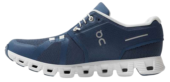 Кроссовки женские On Cloud 5 Denim/White - Фото 4 большая