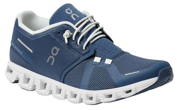 Кроссовки женские On Cloud 5 Denim/White - Фото 6 большая
