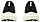 Кроссовки женские ASICS Gt-2000 13 Black/White - Фото 3 малая