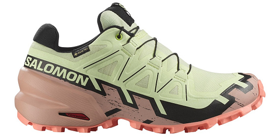 Кроссовки женские Salomon Speedcross 6 Gtx Lime Cream/Mahogany Rose/Black - Фото 1 большая