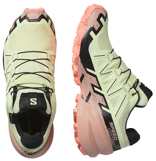 Кроссовки женские Salomon Speedcross 6 Gtx Lime Cream/Mahogany Rose/Black - Фото 2 большая