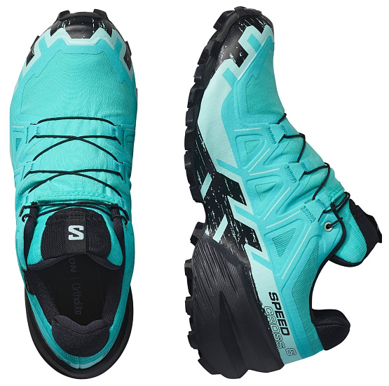 Кроссовки женские Salomon Speedcross 6 Gtx Blue Curacao/Black/Iced Aqua - Фото 2 большая
