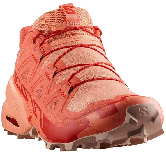 Кроссовки женские Salomon Speedcross 6 Emberglow/Fusion Coral/Flame Scarlet - Фото 5 большая