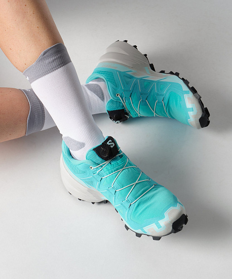 Кроссовки женские Salomon Speedcross 6 Blue Curacao/Lunar Rock/Iced Aqua - Фото 7 большая