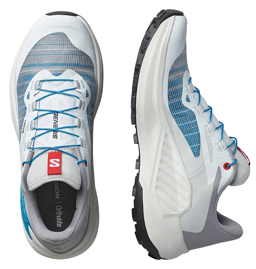 Кроссовки женские Salomon Genesis White/Lunar Rock/Transcend Blue - Фото 2 большая