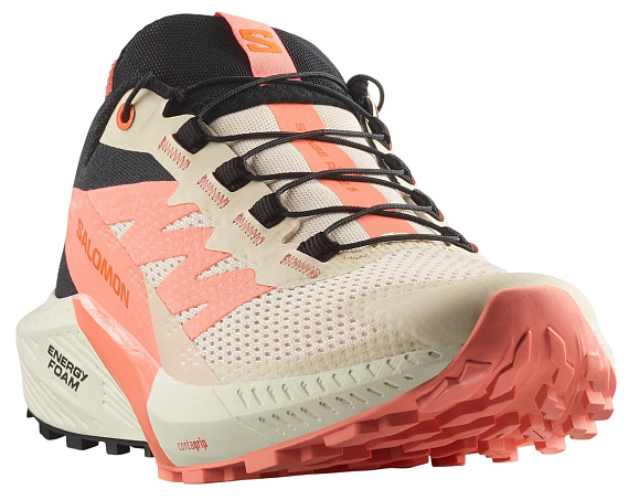 Кроссовки женские Salomon Sense Ride 5 Tender Peach/Fuco/Black - Фото 5 большая