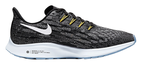 Кроссовки женские Nike Air Zoom Pegasus 36 Black/White/Half Blue/Light Blue - Фото 5 большая