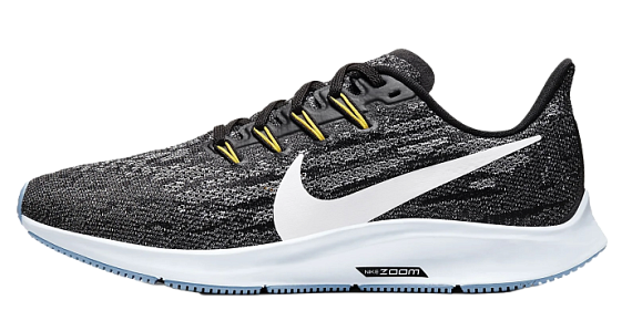 Кроссовки женские Nike Air Zoom Pegasus 36 Black/White/Half Blue/Light Blue - Фото 6 большая