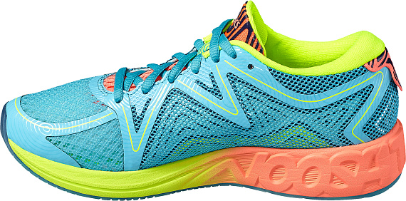 Кроссовки женские ASICS Noosa FF Морская Волна/Коралл/Желтый - Фото 2 большая