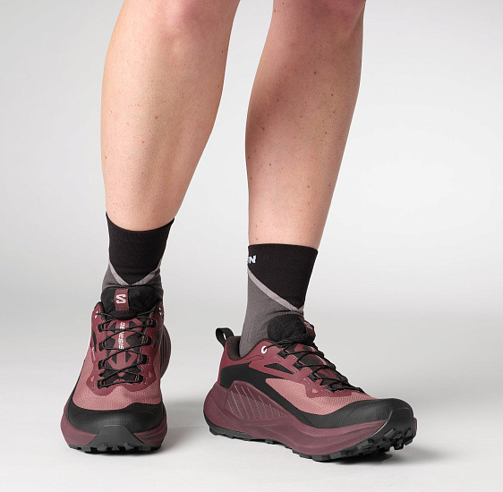 Кроссовки женские Salomon Genesis Gtx Rose Taupe/Black/Orchid Bouquet - Фото 13 большая