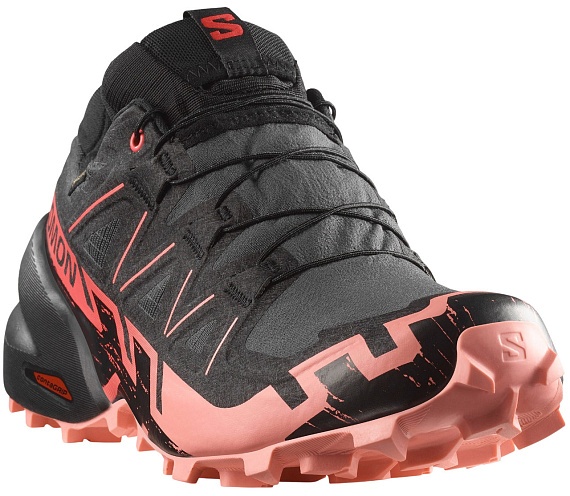 Кроссовки женские Salomon Speedcross 6 Gtx Nine Iron/Black/Flamingo Pink - Фото 2 большая