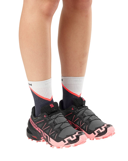 Кроссовки женские Salomon Speedcross 6 Gtx Nine Iron/Black/Flamingo Pink - Фото 3 большая