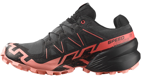 Кроссовки женские Salomon Speedcross 6 Gtx Nine Iron/Black/Flamingo Pink - Фото 4 большая