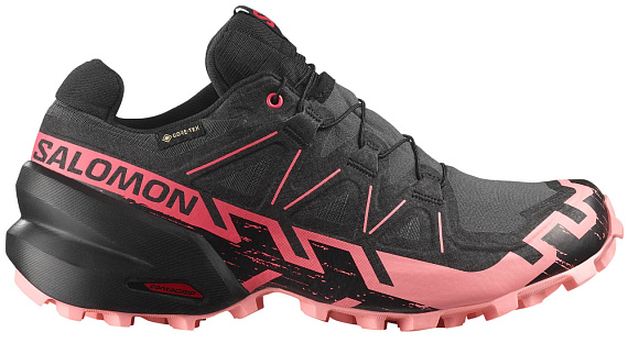 Кроссовки женские Salomon Speedcross 6 Gtx Nine Iron/Black/Flamingo Pink - Фото 7 большая