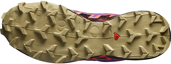 Кроссовки женские Salomon Speedcross 6 Liberty/Black/Neon Flame - Фото 3 большая