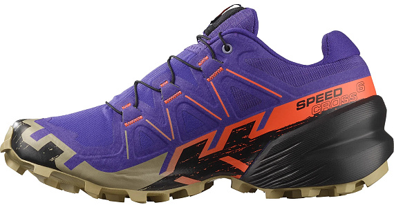 Кроссовки женские Salomon Speedcross 6 Liberty/Black/Neon Flame - Фото 4 большая