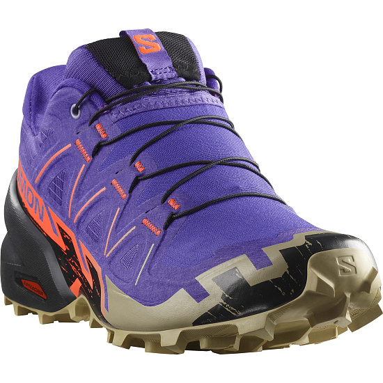 Кроссовки женские Salomon Speedcross 6 Liberty/Black/Neon Flame - Фото 5 большая
