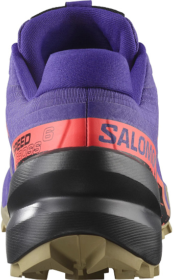 Кроссовки женские Salomon Speedcross 6 Liberty/Black/Neon Flame - Фото 6 большая