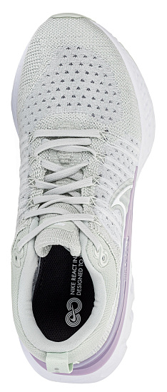 Кроссовки женские Nike React Infinity Run Flyknit 2 Light Silver/White-Infinite Lilac - Фото 3 большая