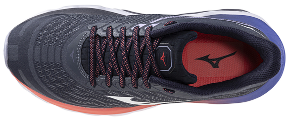 Кроссовки женские Mizuno Wave Horizon 8 Odyssey Gray/White/Striking Co - Фото 4 большая