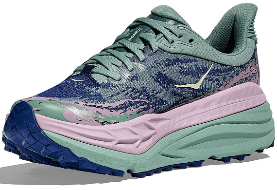 Кроссовки женские Hoka Stinson 7 Rosemary/Fragrant Lilcac - Фото 4 большая