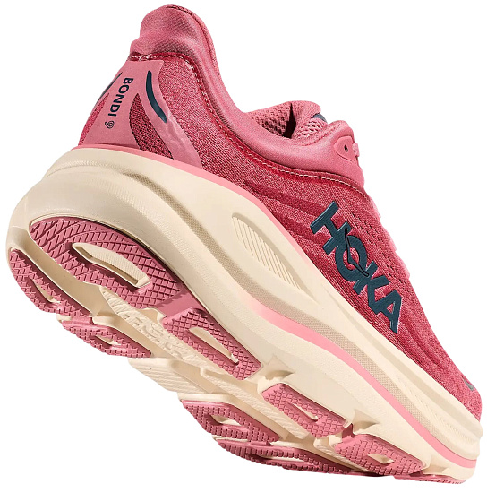 Кроссовки женские Hoka Bondi 9 Lingon Berry /Cranberry - Фото 4 большая