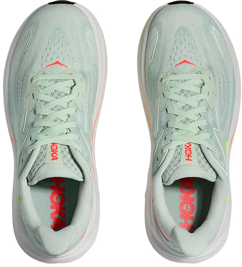 Кроссовки женские Hoka Clifton 10 Sea Glass/Neon Flame - Фото 2 большая