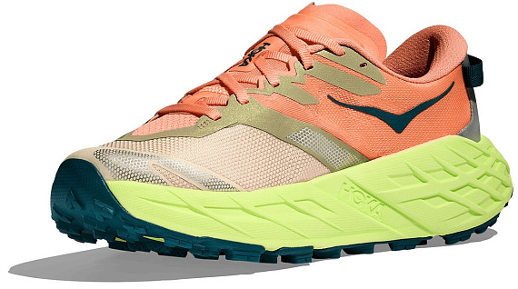 Кроссовки женские Hoka Speedgoat 7 Persimmon/Neon Yuzu - Фото 4 большая